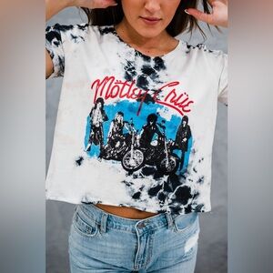 Prince Peter Collection Black and White Motley Crue Crop Top size Small